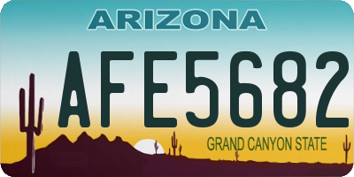 AZ license plate AFE5682