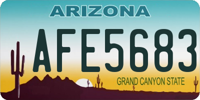 AZ license plate AFE5683
