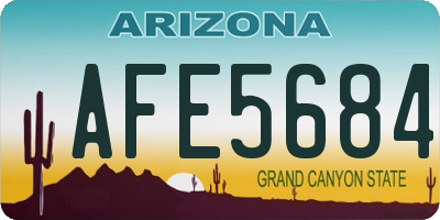 AZ license plate AFE5684