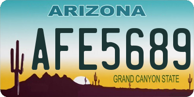 AZ license plate AFE5689