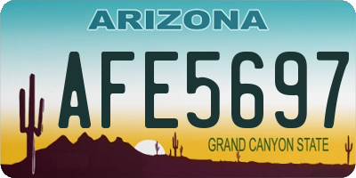 AZ license plate AFE5697