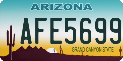 AZ license plate AFE5699