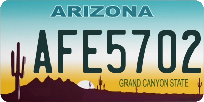 AZ license plate AFE5702