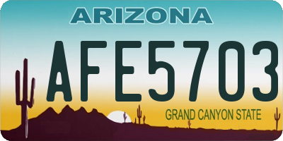 AZ license plate AFE5703