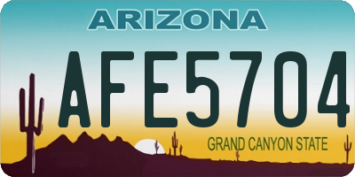 AZ license plate AFE5704