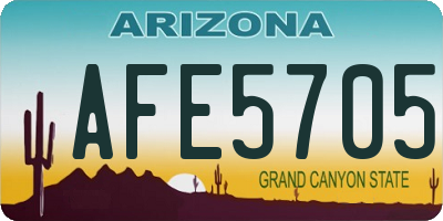 AZ license plate AFE5705