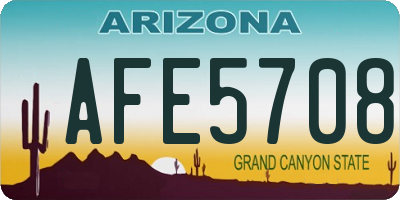 AZ license plate AFE5708