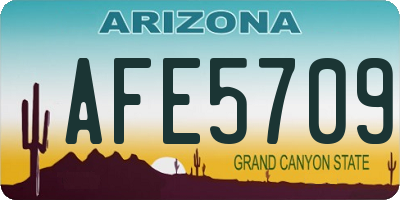 AZ license plate AFE5709