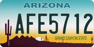 AZ license plate AFE5712
