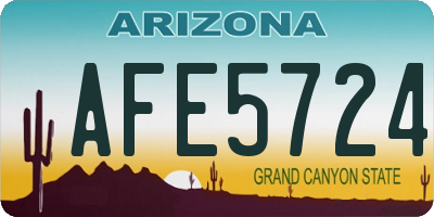 AZ license plate AFE5724
