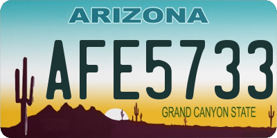 AZ license plate AFE5733