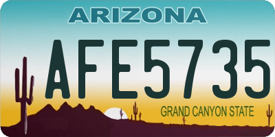 AZ license plate AFE5735