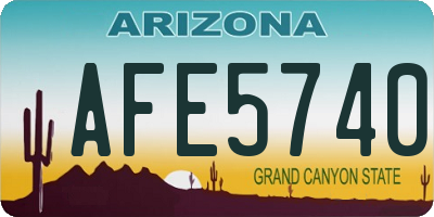 AZ license plate AFE5740