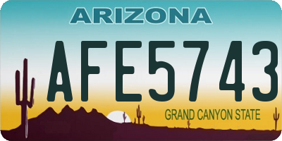 AZ license plate AFE5743