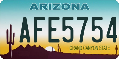 AZ license plate AFE5754