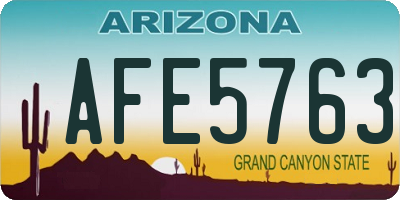 AZ license plate AFE5763