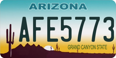 AZ license plate AFE5773