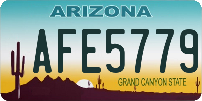 AZ license plate AFE5779