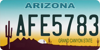 AZ license plate AFE5783