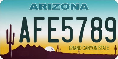 AZ license plate AFE5789