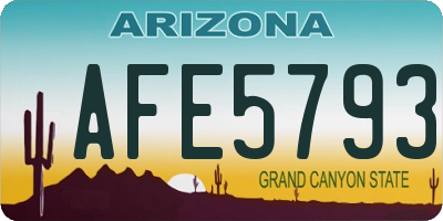 AZ license plate AFE5793