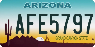 AZ license plate AFE5797