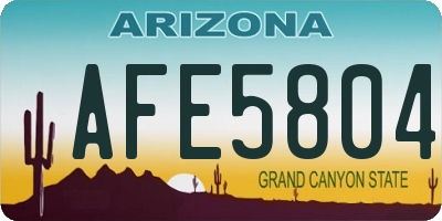 AZ license plate AFE5804
