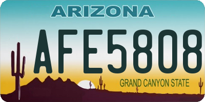 AZ license plate AFE5808