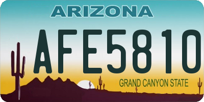 AZ license plate AFE5810