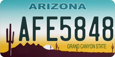 AZ license plate AFE5848