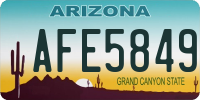 AZ license plate AFE5849