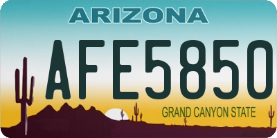 AZ license plate AFE5850