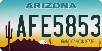 AZ license plate AFE5853