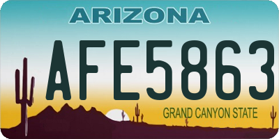 AZ license plate AFE5863