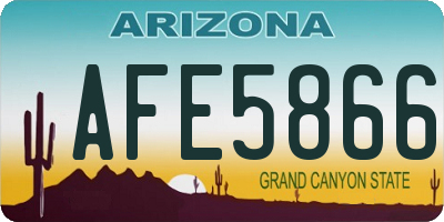 AZ license plate AFE5866