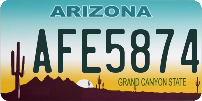 AZ license plate AFE5874
