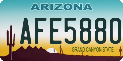 AZ license plate AFE5880