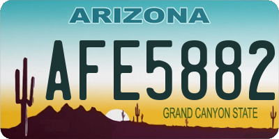 AZ license plate AFE5882