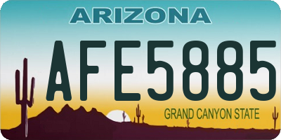 AZ license plate AFE5885