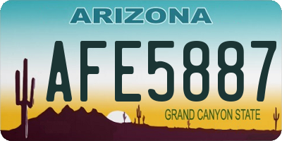 AZ license plate AFE5887