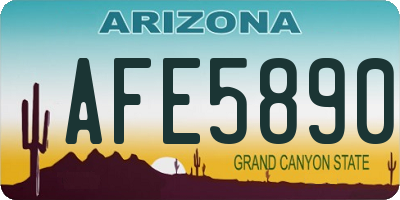 AZ license plate AFE5890