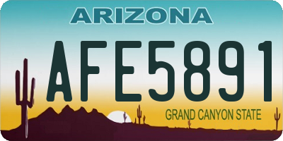 AZ license plate AFE5891