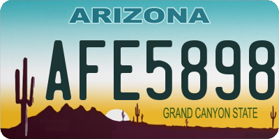 AZ license plate AFE5898