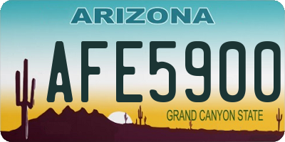 AZ license plate AFE5900