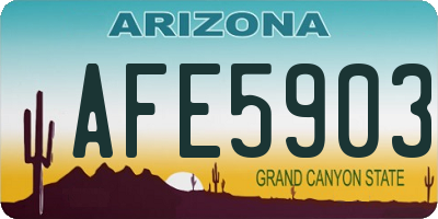 AZ license plate AFE5903