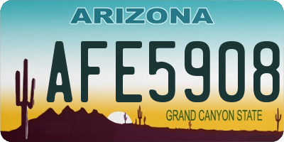 AZ license plate AFE5908