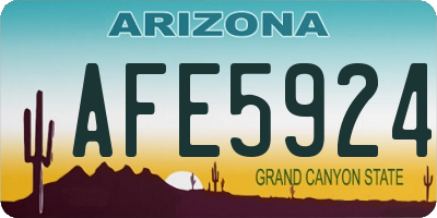 AZ license plate AFE5924
