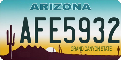 AZ license plate AFE5932