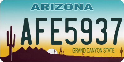 AZ license plate AFE5937