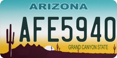 AZ license plate AFE5940